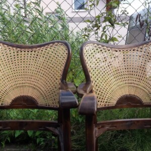 Rückenlehne, Halbsonnengeflecht fertig, Kundenauftrag Nachher: Fertig
