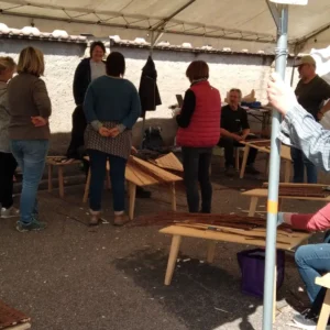 Bouxurulles - Zuschauen bei einem Flechtkurs Flechtkurs in Bouxurulles