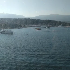 Blick von der Fähre in den Hafen von Porto Vecchio