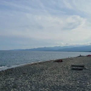 Strand von Erba Rossa und Blick Richtung Süden