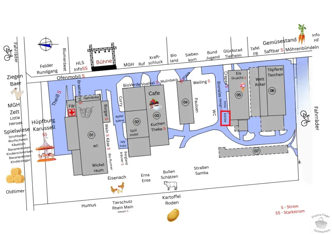 Standplan beim Hoffest von Querbeet